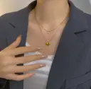 Golden Heart Pendant Necklace