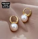 Golden Pearl Hoop Drops