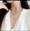 Golden Butterfly Charm Choker