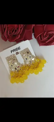 Yellow earrings