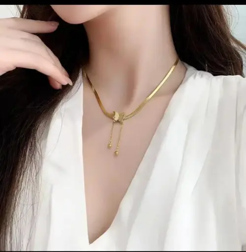 Golden Butterfly Charm Choker